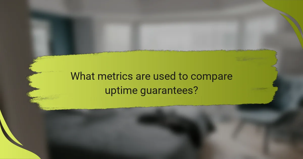 What metrics are used to compare uptime guarantees?